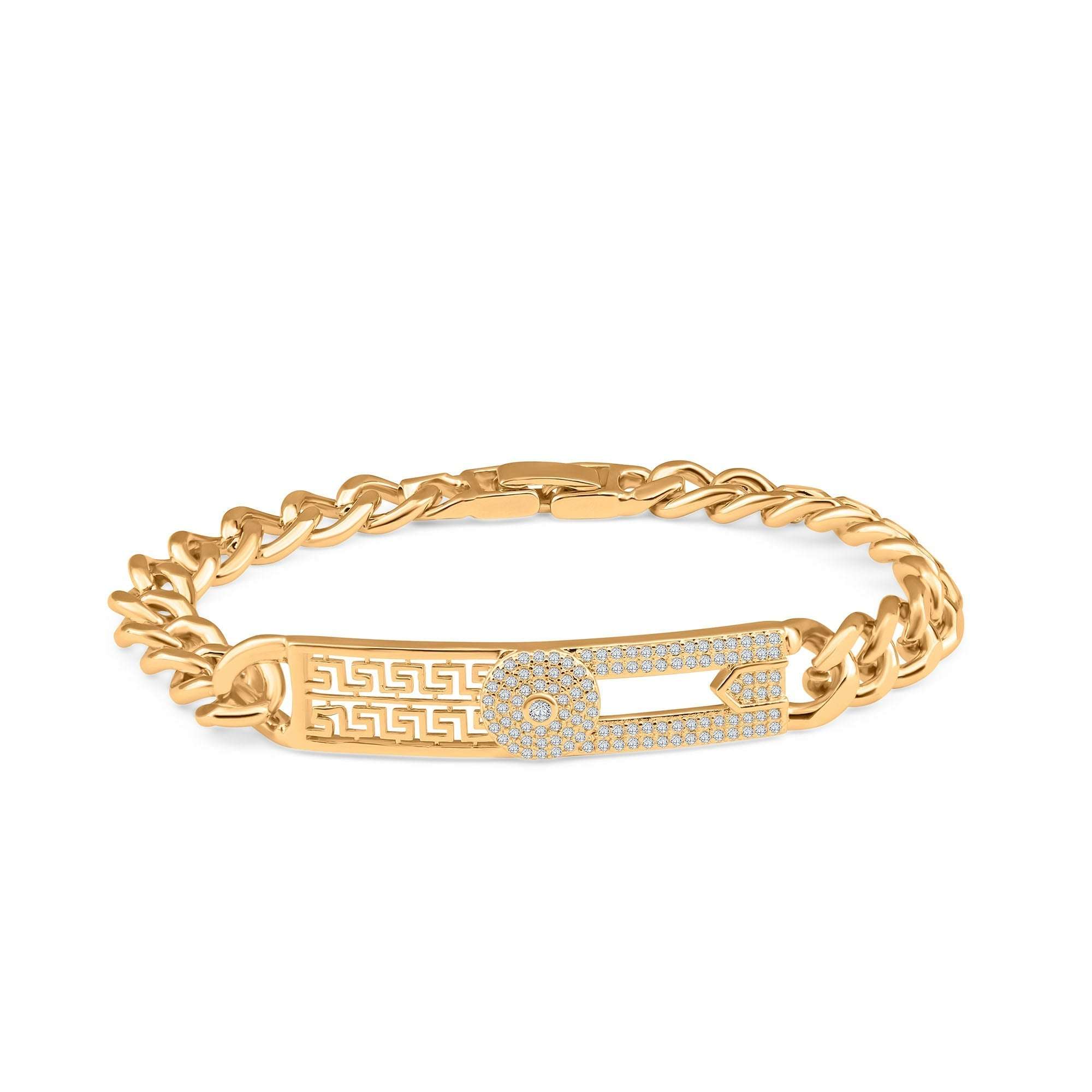 21 cm gara medicīniskā zelta rokassprādze ar elegantu rakstu