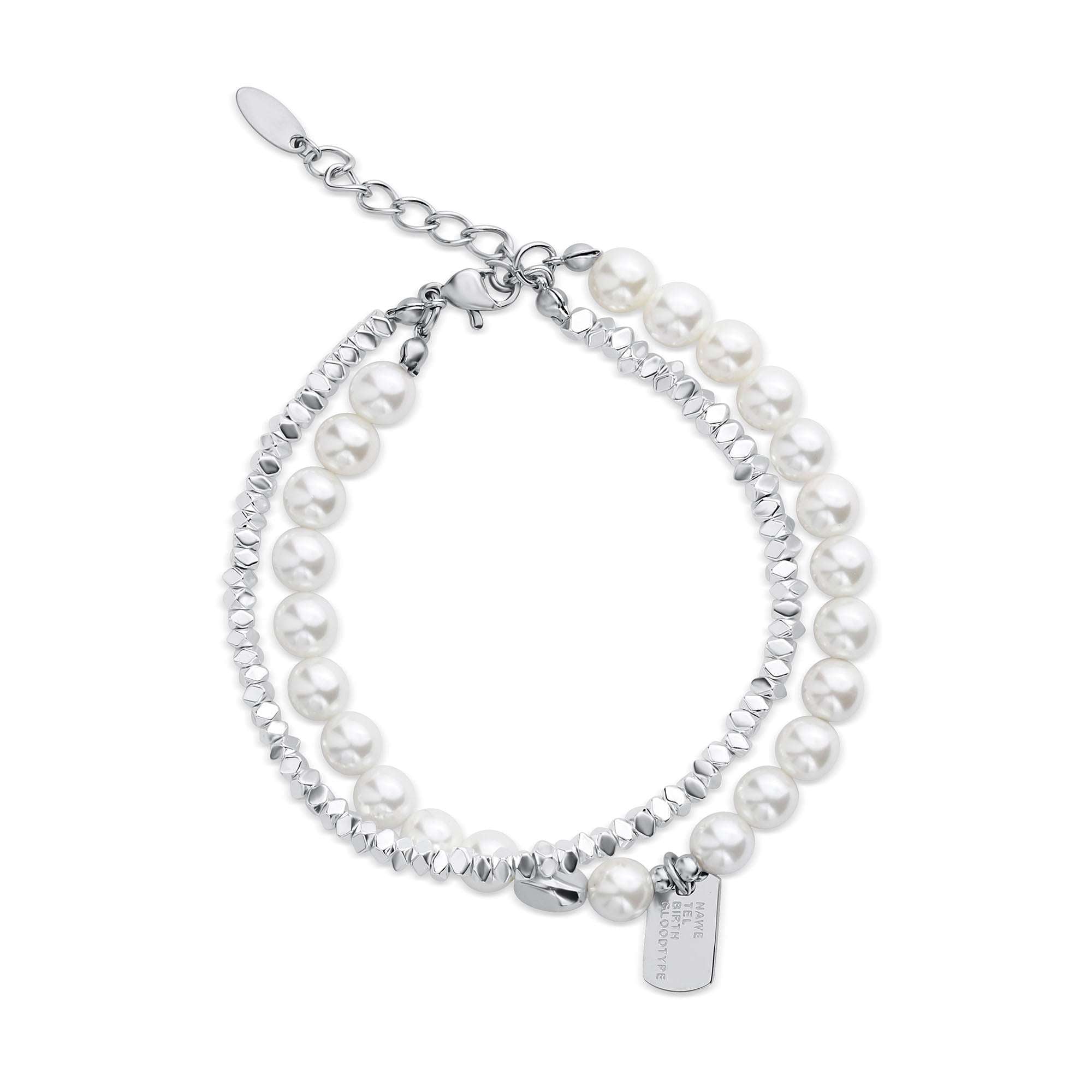 Divslāņu rokassprādze no medicīniskā tērauda