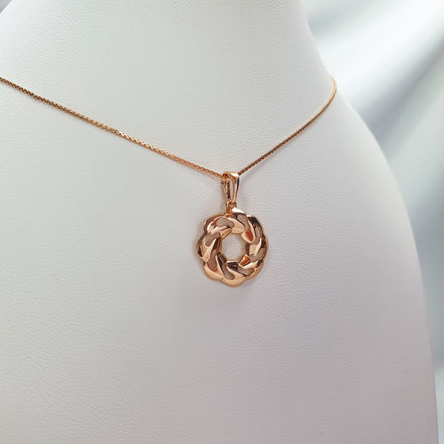 Elegants 25 mm garš zelta toņa kulons bez akmeņiem