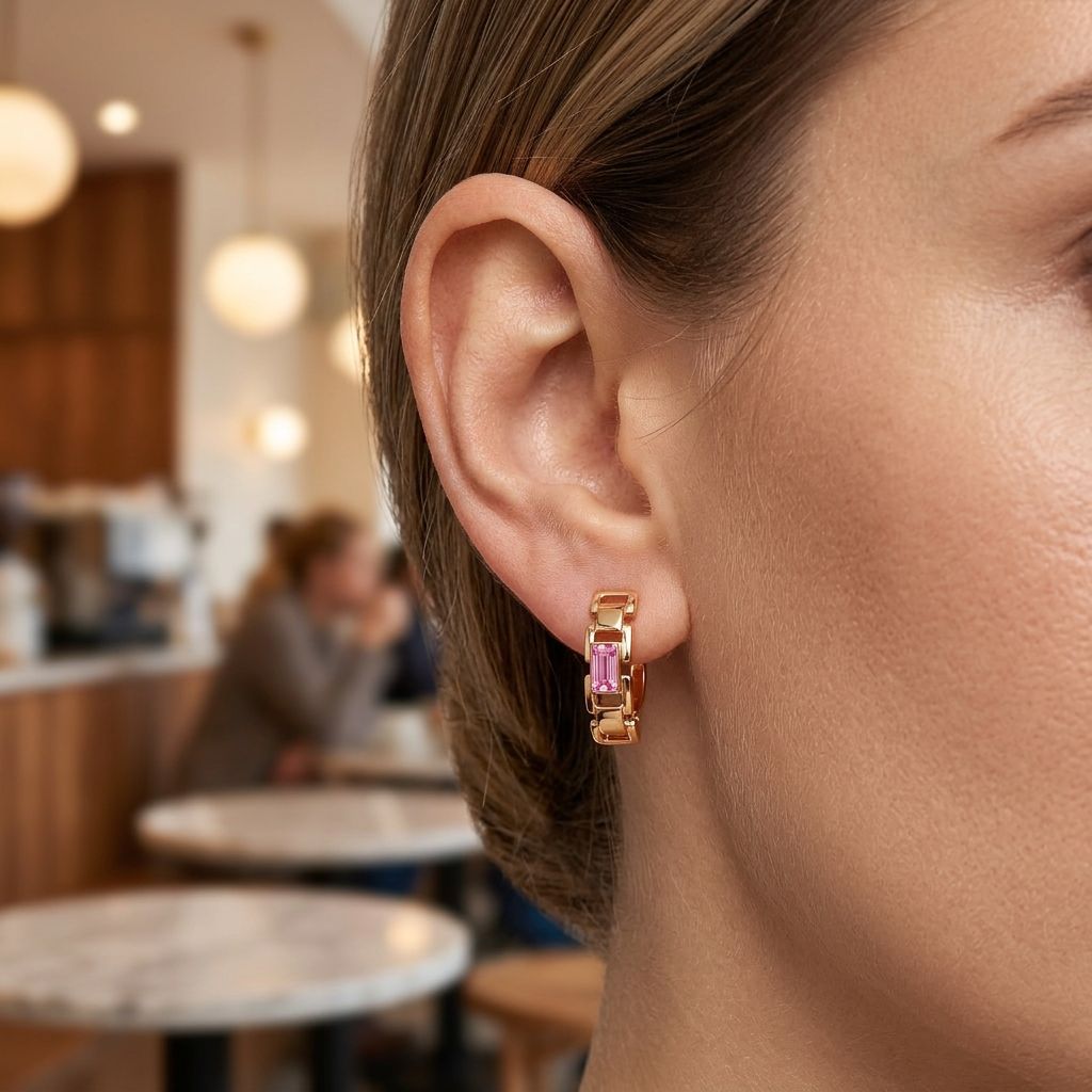 Серьги с чёткой геометрией