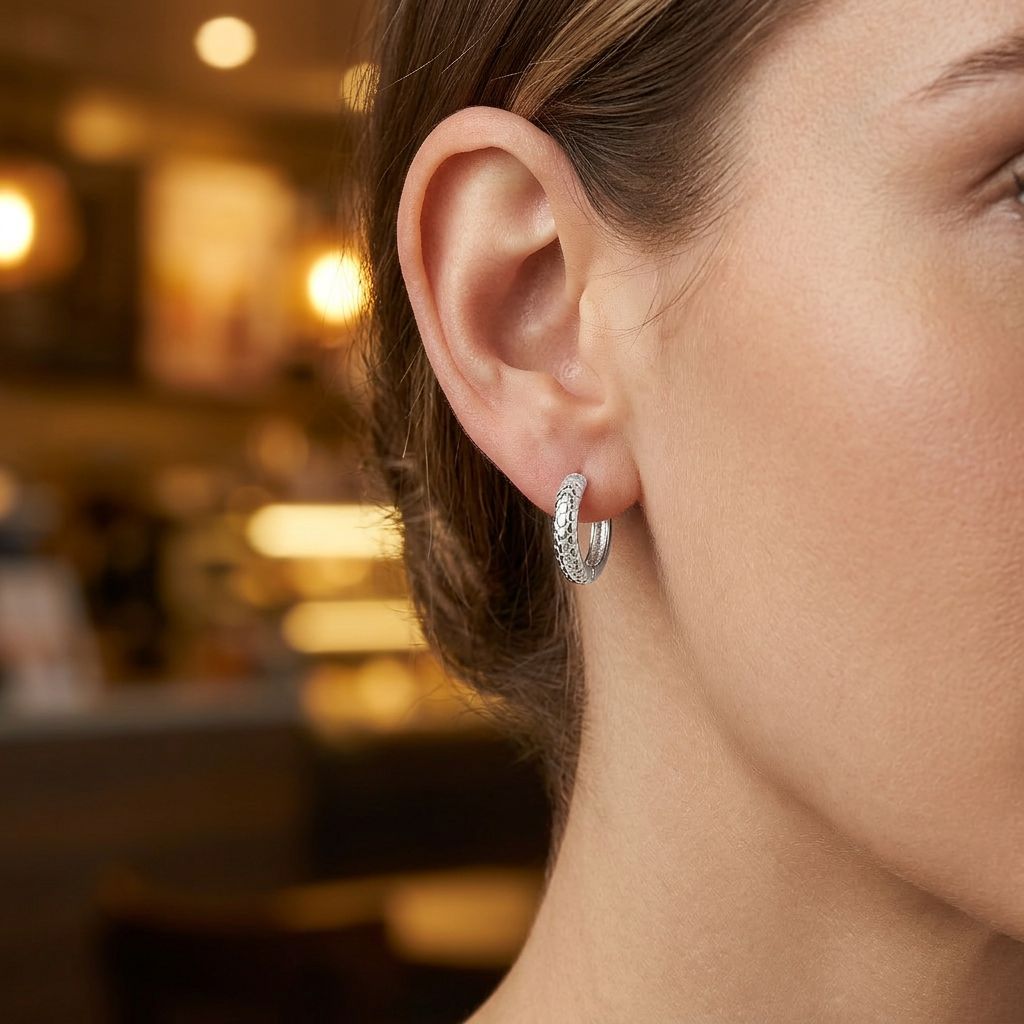 Текстурированные серьги на каждый день