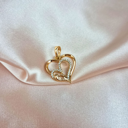 Mātes un bērna motīva kulons sievietēm, hipoalerģisks un sirsnīgs dizains