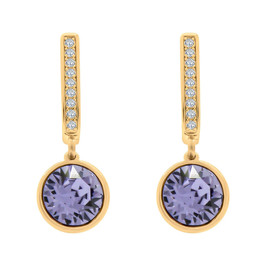 Золотистые серьги Swarovski