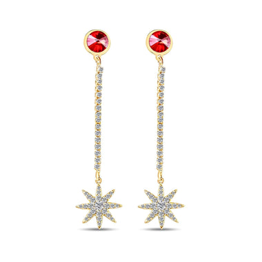 Kullatud Swarovski kõrvarõngad