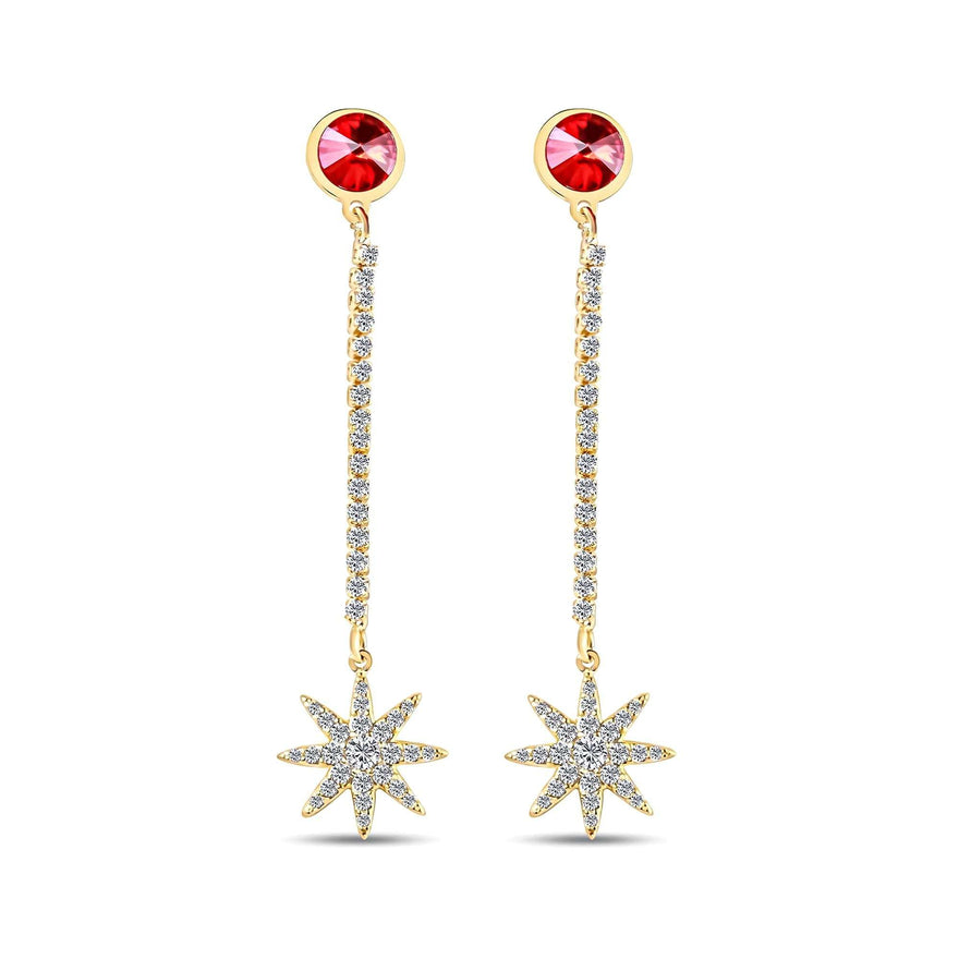 Kullatud Swarovski kõrvarõngad
