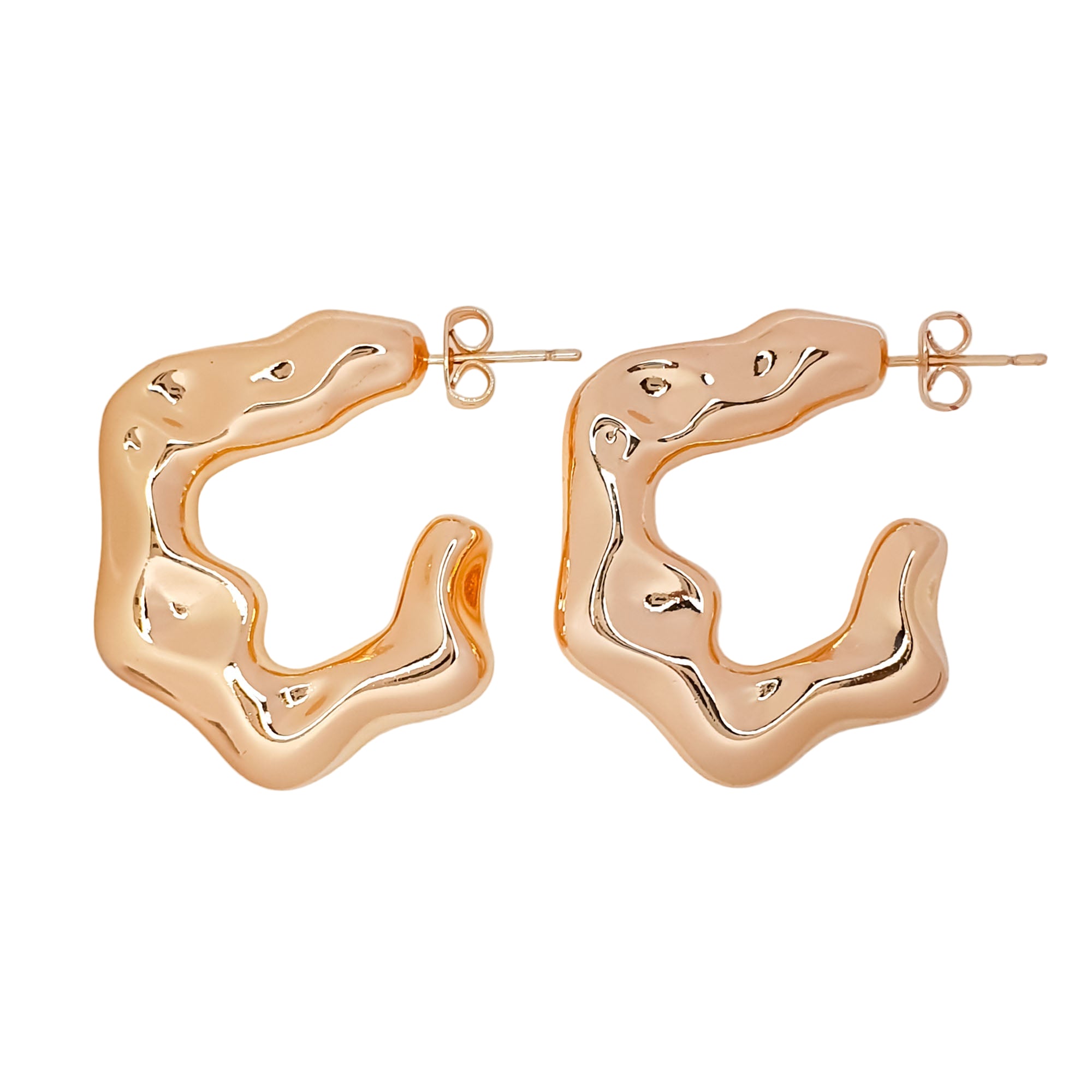 Viļņotas formas auskari