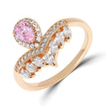 Gredzens ar rozā cirkonu