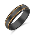 Melnās keramikas gredzens ar medicīnisko tēraudu – elegants un stilīgs | ROTAS69