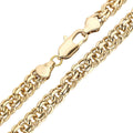 Masīva ķēdīte "Garibaldi" no medicīniskā zelta, 55 cm, 7 mm