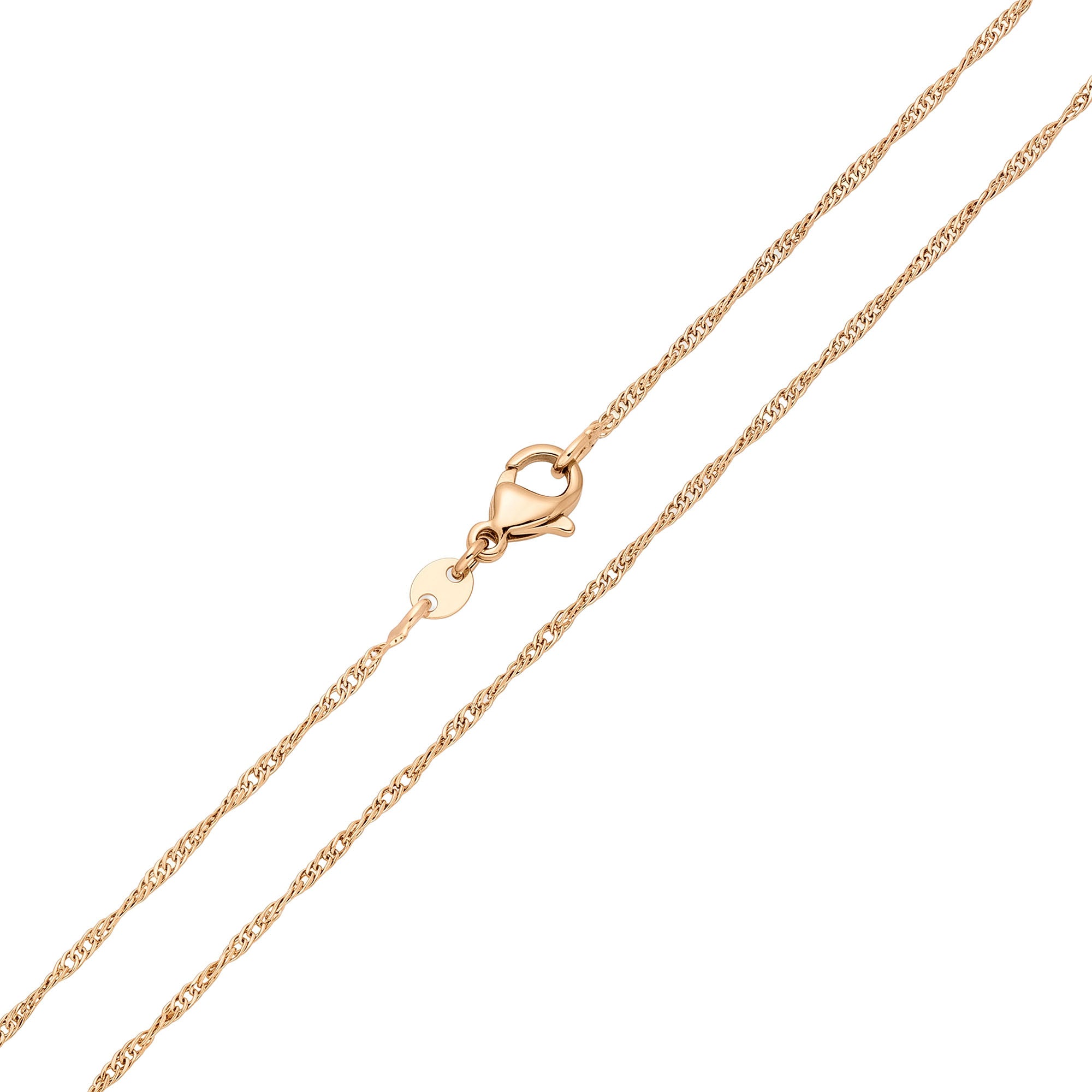 Smalka 1.3 mm plata Singapūras pinuma ķēdīte