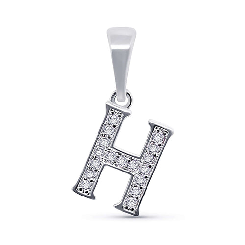 Elegants kulons ar burtu H un mirdzošiem cirkoniem
